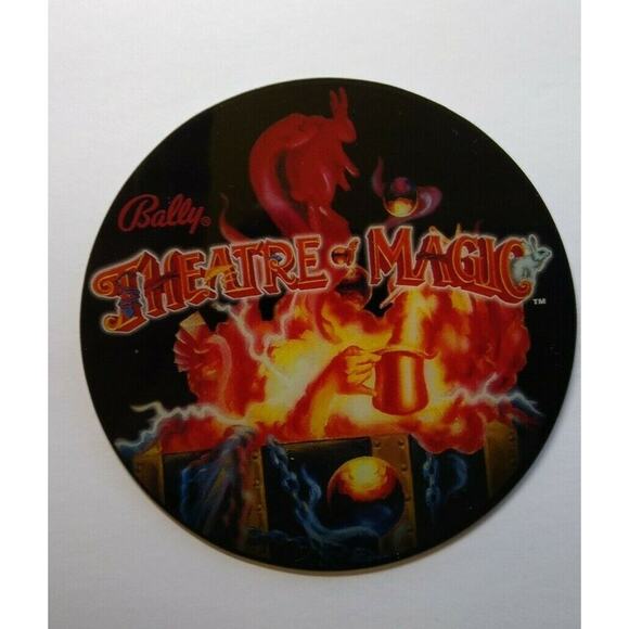 Theatre Of Magic Pinball COASTER Promo Original NOS Plastic Magicians 1995 - Picture 4 of 4
